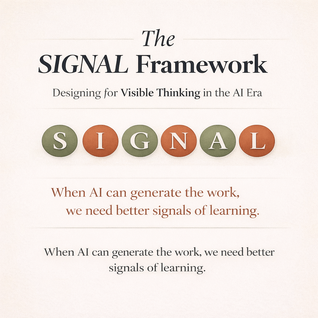 The SIGNAL Framework: Designing for Visible Thinking in the AI Era